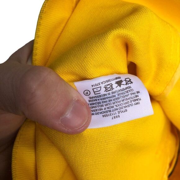 RARE Canary Yellow Tory Burch Jacket Button closure with additional hidden zip 8 - Picture 8 of 16